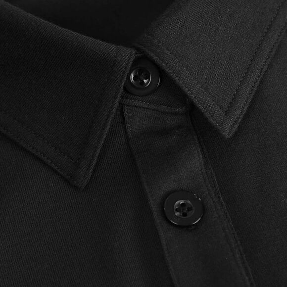 DJT Women’s Roll-Up Long Sleeve Solid Black Women’s Collared Button-Down Shirt - Picture 4 of 16